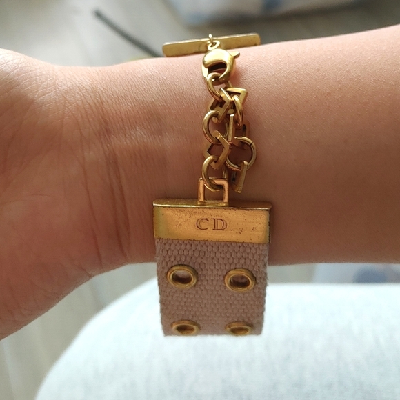 Christian Dior Canvas & Gold Hardware Bracelet - Picture 11 of 16